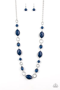 Paparazzi "Shimmer Simmer" Blue Necklace & Earring Set Paparazzi Jewelry