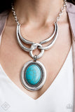 Paparazzi "Divide and RULER" FASHION FIX Blue Turquoise Necklace & Earring Set Paparazzi Jewelry