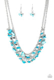 Paparazzi "Pebble Pioneer" Blue Necklace & Earring Set Paparazzi Jewelry