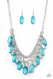 Paparazzi VINTAGE VAULT "Spring Daydream" Blue Necklace & Earring Set Paparazzi Jewelry