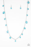 Paparazzi VINTAGE VAULT "GLOW-Rider" Blue Necklace & Earring Set Paparazzi Jewelry