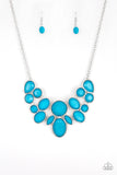 Paparazzi "Demi Diva" Blue Necklace & Earring Set Paparazzi Jewelry