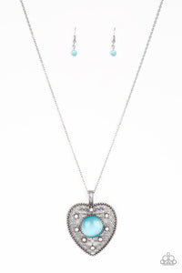 Paparazzi "One Heart" Blue Necklace & Earring Set Paparazzi Jewelry