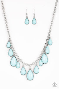 Paparazzi "Jaw-Dropping Diva" Blue Necklace & Earring Set Paparazzi Jewelry