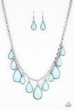 Paparazzi "Jaw-Dropping Diva" Blue Necklace & Earring Set Paparazzi Jewelry