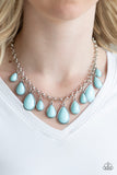 Paparazzi "Jaw-Dropping Diva" Blue Necklace & Earring Set Paparazzi Jewelry