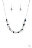 Paparazzi "Metro Majestic" Blue Necklace & Earring Set Paparazzi Jewelry