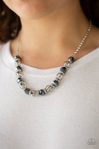 Paparazzi "Metro Majestic" Blue Necklace & Earring Set Paparazzi Jewelry