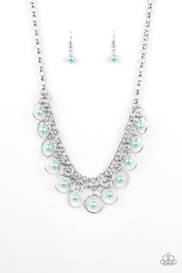 Paparazzi VINTAGE VAULT "Party Time" Blue Necklace & Earring Set Paparazzi Jewelry