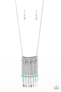 Paparazzi "On The Fly" Blue Necklace & Earring Set Paparazzi Jewelry