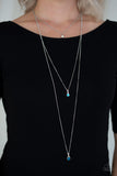 Paparazzi "Crystal Chic" Blue Necklace & Earring Set Paparazzi Jewelry