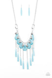 Paparazzi "Roaring Riviera" Blue Necklace & Earring Set Paparazzi Jewelry