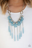 Paparazzi "Roaring Riviera" Blue Necklace & Earring Set Paparazzi Jewelry