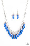 Paparazzi VINTAGE VAULT "Bead Binge" Blue Necklace & Earring Set Paparazzi Jewelry