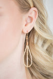 Paparazzi VINTAGE VAULT "Catwalk Queen" Gold Necklace & Earring Set Paparazzi Jewelry