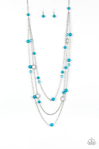 Paparazzi "Brilliant Bliss" Blue Necklace & Earring Set Paparazzi Jewelry