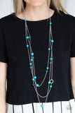 Paparazzi "Brilliant Bliss" Blue Necklace & Earring Set Paparazzi Jewelry