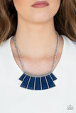 Paparazzi VINTAGE VAULT "Glamour Goddess" Blue Necklace & Earring Set Paparazzi Jewelry