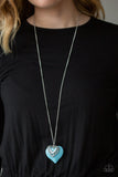 Paparazzi "Southern Heart" Blue Necklace & Earring Set Paparazzi Jewelry
