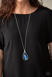 Paparazzi VINTAGE VAULT "Maven Magic" Blue Necklace & Earring Set Paparazzi Jewelry