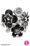 Paparazzi "Among the Wildflowers" Black Ring Paparazzi Jewelry