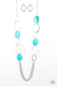 Paparazzi "Kaleidoscope Coasts" Blue Necklace & Earring Set Paparazzi Jewelry