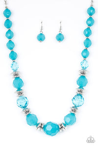 Paparazzi "Dine and Dash" Blue Necklace & Earring Set Paparazzi Jewelry