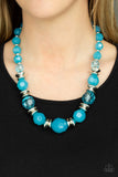 Paparazzi "Dine and Dash" Blue Necklace & Earring Set Paparazzi Jewelry