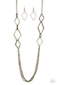 Paparazzi "Fashion Fave" Brass Necklace & Earring Set Paparazzi Jewelry