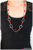 Paparazzi "Leisurely Luminous - Red" necklace Paparazzi Jewelry