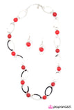 Paparazzi "Leisurely Luminous - Red" necklace Paparazzi Jewelry