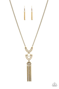 Paparazzi VINTAGE VAULT "Confidently Cleopatra" Brass Necklace & Earring Set Paparazzi Jewelry