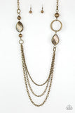 Paparazzi "Rebels Have More Fun" Brass Necklace & Earring Set Paparazzi Jewelry