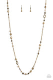 Paparazzi "Make An Appearance" Brass Necklace & Earring Set Paparazzi Jewelry