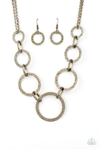 Paparazzi "City Circus" Brass Necklace & Earring Set Paparazzi Jewelry