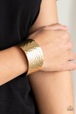 Paparazzi "Simmering Shimmer" Gold Bracelet Paparazzi Jewelry