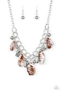 Paparazzi "Chroma Drama" Brown Necklace & Earring Set Paparazzi Jewelry