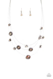 Paparazzi "Sheer Thing!" Brown Necklace & Earring Set Paparazzi Jewelry