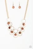 Paparazzi VINTAGE VAULT "Ask and You SHELL Receive" Brown Necklace & Earring Set Paparazzi Jewelry
