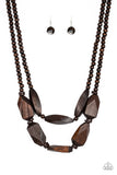 Paparazzi "Tropical Heat Wave" Brown Necklace & Earring Set Paparazzi Jewelry