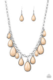 Paparazzi "Jaw-Dropping Diva" Brown Necklace & Earring Set Paparazzi Jewelry