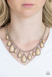 Paparazzi "Jaw-Dropping Diva" Brown Necklace & Earring Set Paparazzi Jewelry
