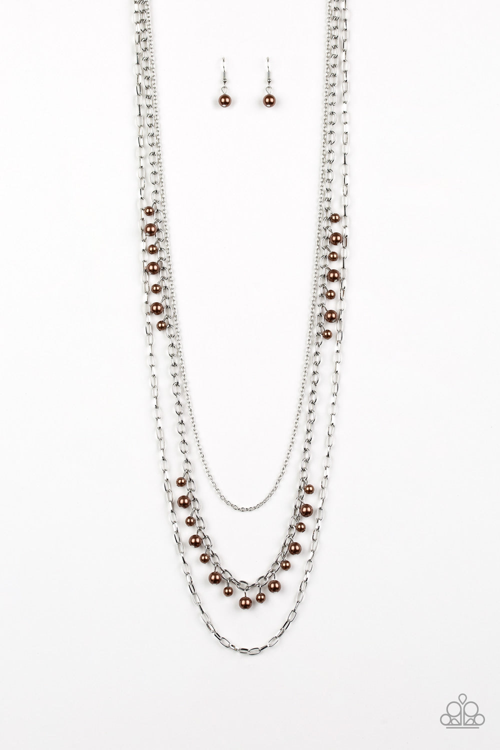 Buy Teejh Blush Polki Silver Oxidized Pearl Long Necklace Online