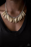 Paparazzi VINTAGE VAULT "Full Of Flavor" Brown Necklace & Earring Set Paparazzi Jewelry