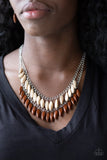 Paparazzi "Beaded Boardwalk" Brown Necklace & Earring Set Paparazzi Jewelry