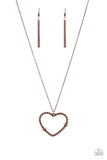 Paparazzi VINTAGE VAULT "Straight From The Heart" Copper Necklace & Earring Set Paparazzi Jewelry