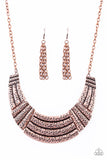 Paparazzi VINTAGE VAULT "Ready to Pounce" Copper Necklace & Earring Set Paparazzi Jewelry