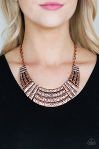 Paparazzi VINTAGE VAULT "Ready to Pounce" Copper Necklace & Earring Set Paparazzi Jewelry