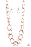Paparazzi VINTAGE VAULT "Elegantly Ensnared" Copper Necklace & Earring Set Paparazzi Jewelry