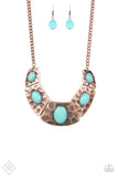 Paparazzi "Ruler in Favor" FASHION FIX Copper Necklace & Earring Set Paparazzi Jewelry